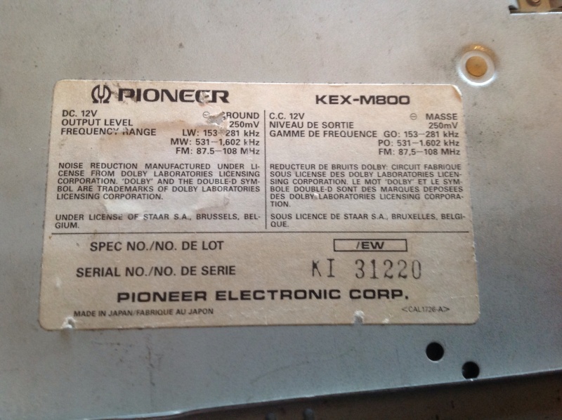 Pioneer KEX et adaptateur DIN vers RCA Image27