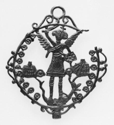 Medalla figurada  San Miguel Arcángel . S. XVII 14787810