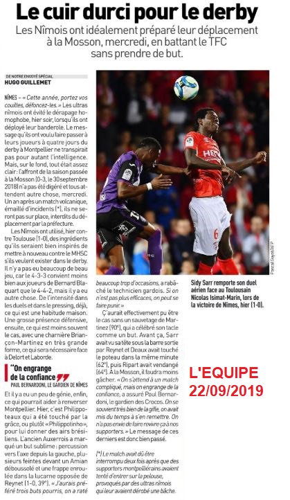   Ligue 1 - Saison 2019-2020 - 6e journée - Nîmes Olympique / Toulouse Football Club  - Page 2 824a4b10