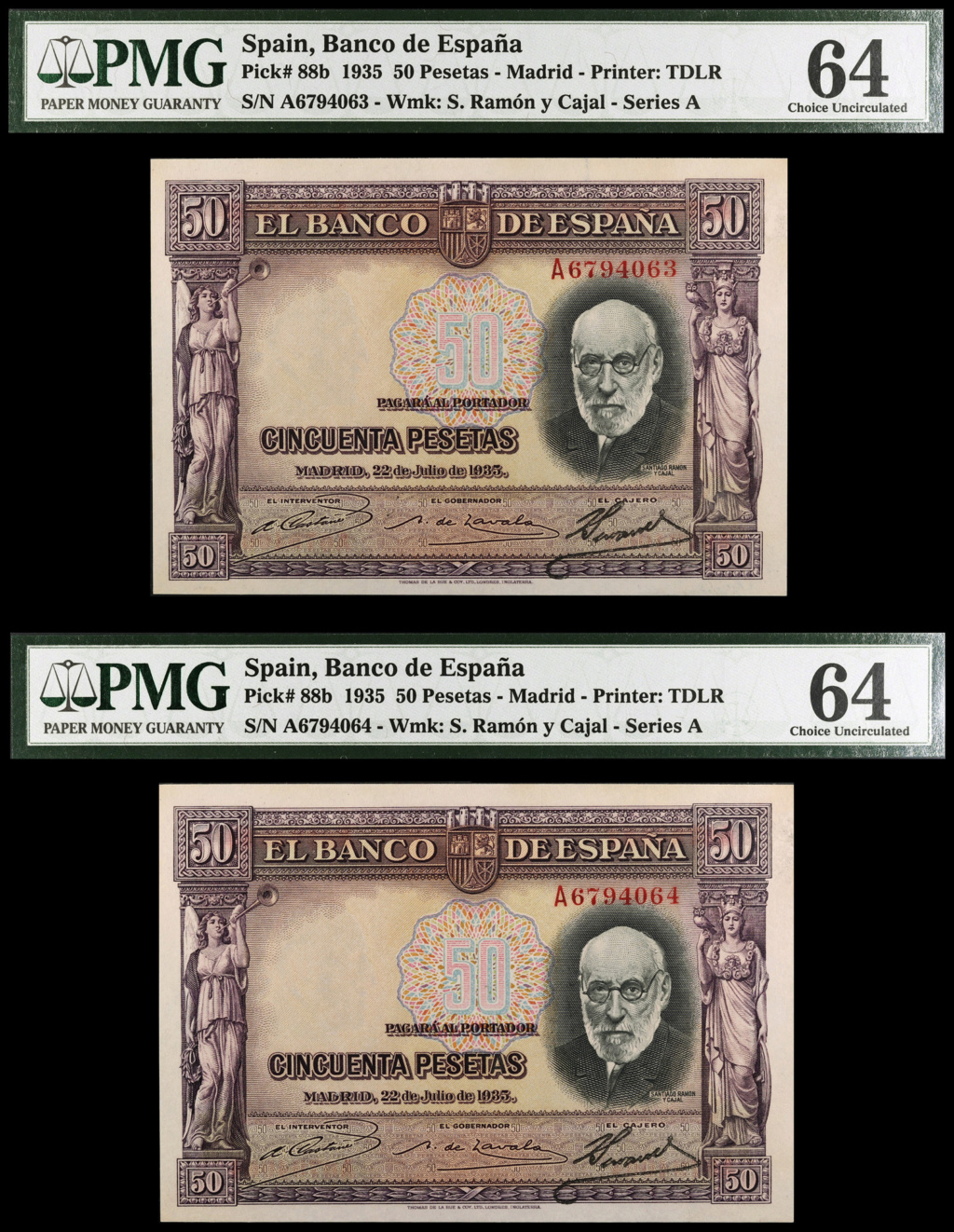 GRANDES MISTERIOS (V) - 50 pesetas 1935 serie "A" (Ramón y Cajal) - Página 3 206310