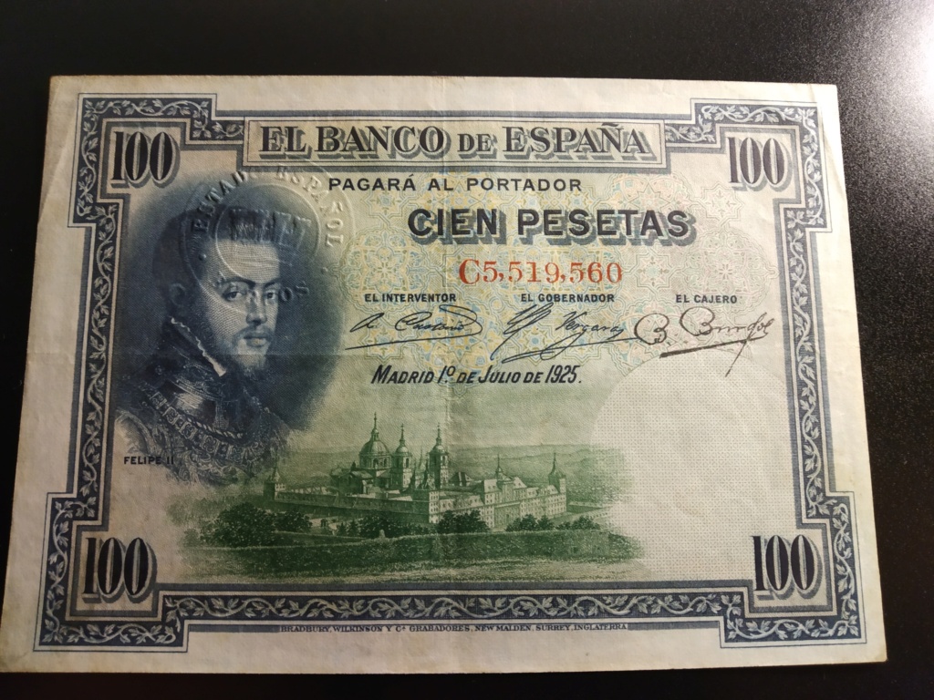 100 pesetas 1925 FELIPE II - Historia viva  Img_2030