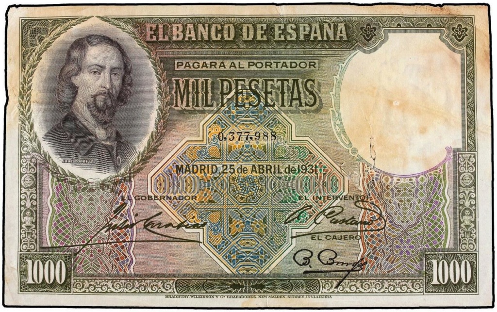 zorrilla - GRANDES MISTERIOS (I) - Tacos existentes 1000 pesetas 1931 Zorrilla - Página 3 Mil-110