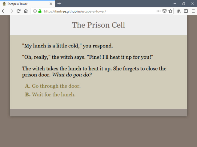 Escape a Tower - My First Text Adventure Game (PPT/Web) Escape10