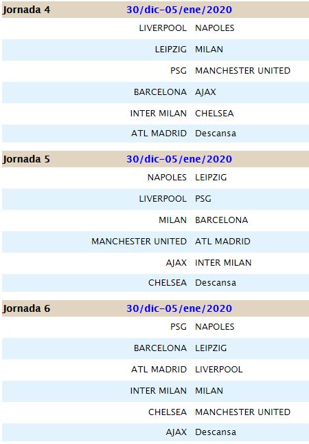 2ª DIVISION JORNADAS 4, 5 Y 6 Jornad14