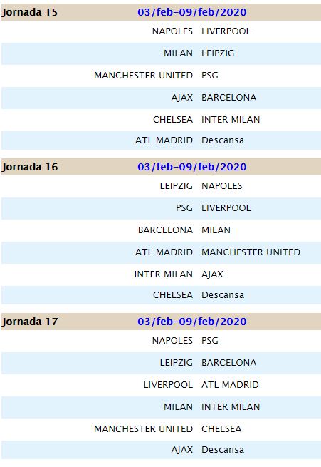 2ª DIVISIÓN - JORNADAS 15,16 Y 17 Jornad18