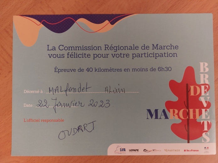 Brevets de Marche LIFA- Vincennes (94) - Dim 7 & 21 JAN 2024 20231110