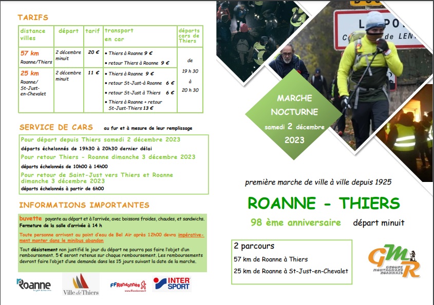 98ème Roanne - Thiers - 57 Km - Sam 2 Dec 2023 (minuit) A114