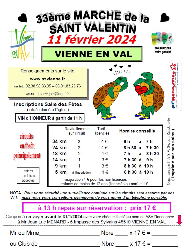 Marche de la Saint Valentin -Vienne en Val (45)- 11 Fév 2024 A120