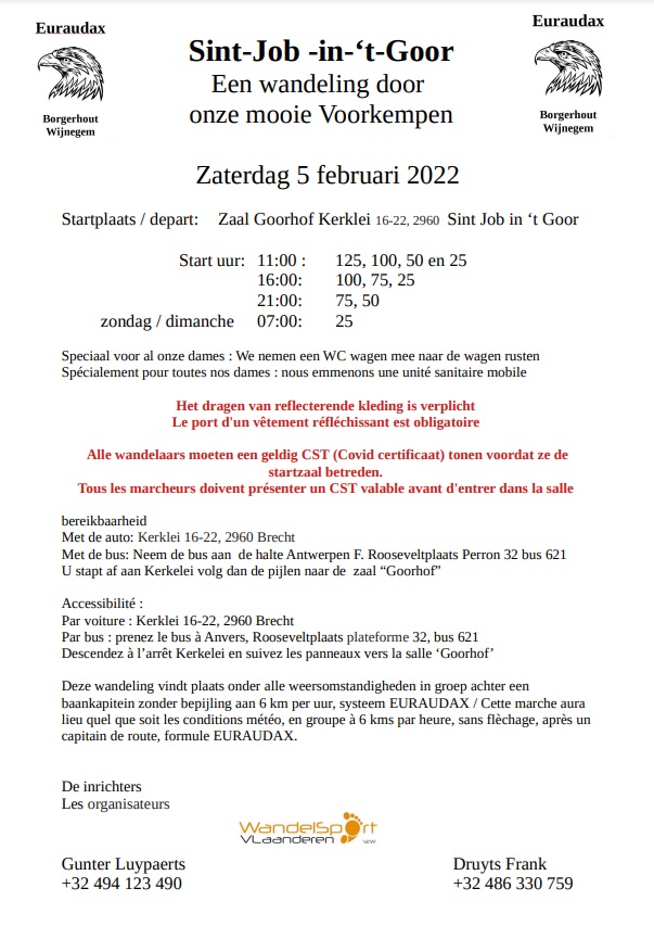 125 Km Audax Euraudax Anvers (BEL) - Sam 5/02/2022 A18