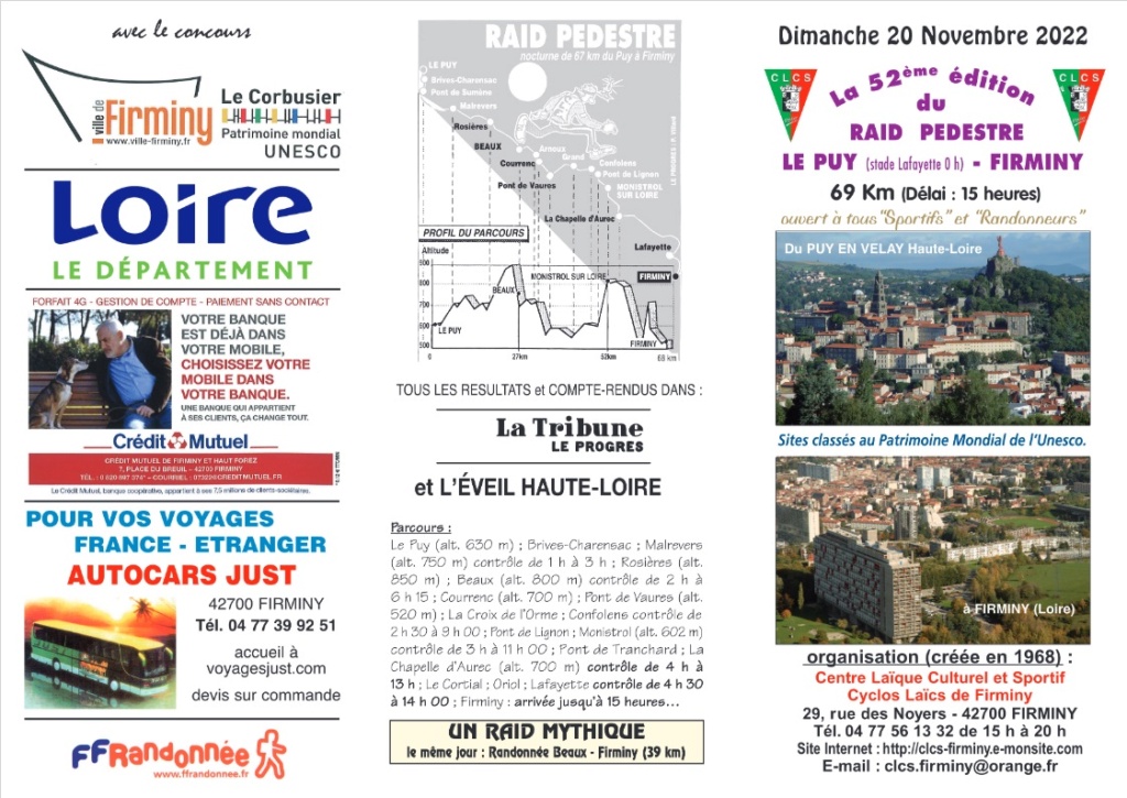 Raid Le Puy-en-Velay - Firminy - 69 Km - Dim 20 Nov 2022 A58