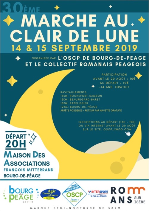 30ème Marche CDL 50 Km- Bourg de Péage (26) - Sam 14/09/2019 Lune10