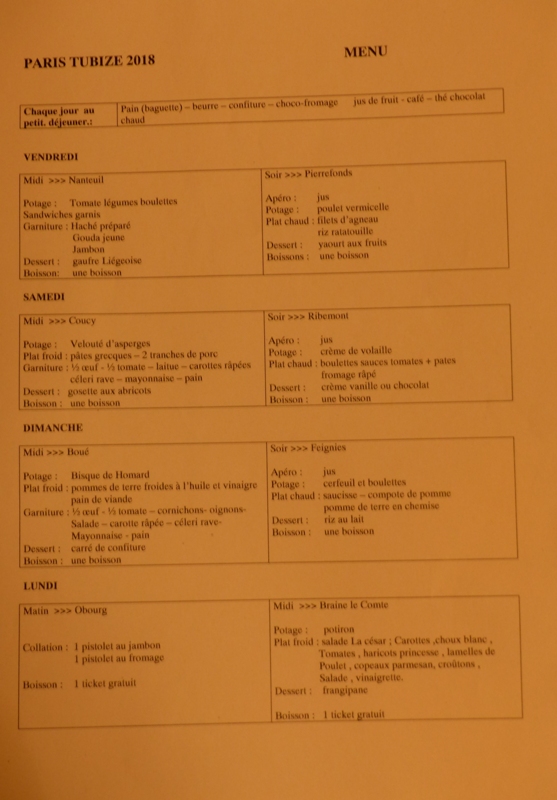 Paris-Tubize 2019 - 292 Km - 7 au 10 Juin Menu11