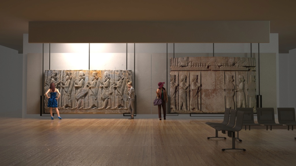 [ CINEMA4D ] Bas-Relief : Persépolis (IRAN) Musee-10