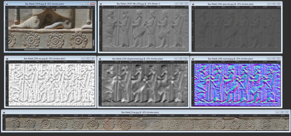 [ CINEMA4D ] Bas-Relief : Persépolis (IRAN) Textur10