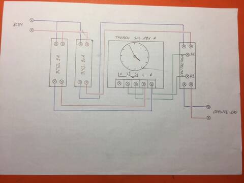 Branchement horloge sur chauffe-eau