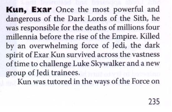 The Ancient Sith; from Exiles to Exar Exarku10