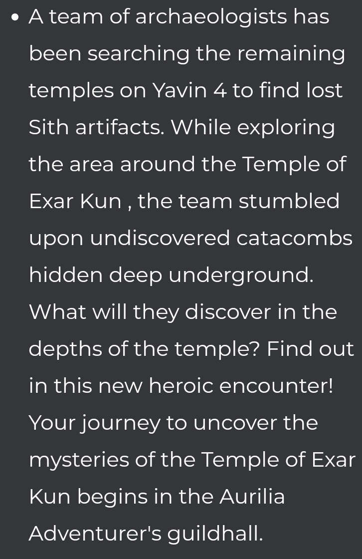 Exar Kun: The Resurrection in 1ABY Scree164