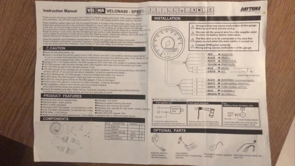 wiring speedo D2867112