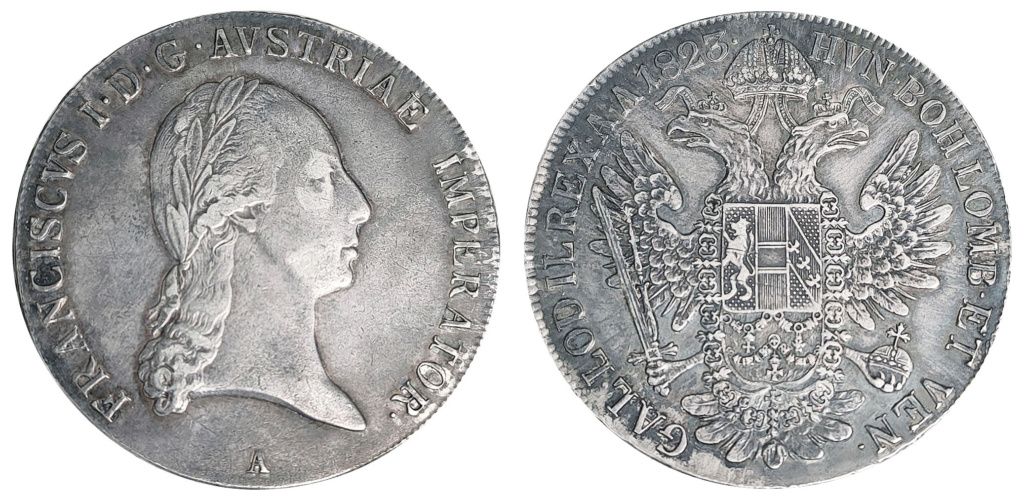 1 Thaler, Francisco II, Imperio Austriaco 1823 00012