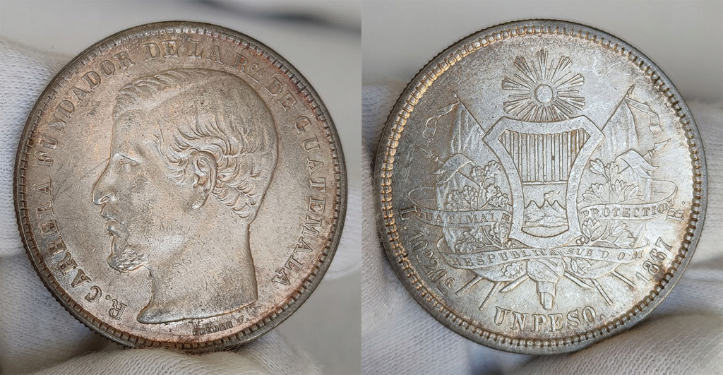 1 peso Guatemala 1867 01103