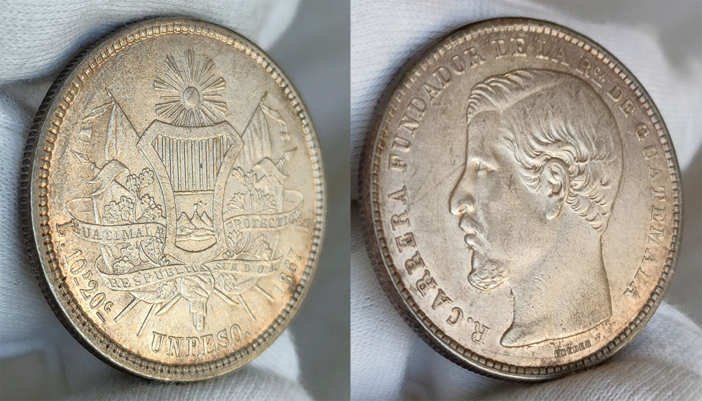 1 peso Guatemala 1867 0396