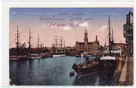 5 reichsmark 1927. Bremerhaven "el barco" 440px-11