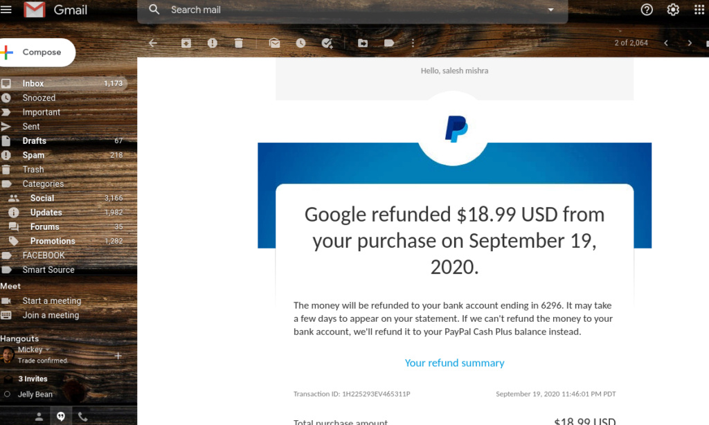 Just made the purchase and google made a refund I did not request Screen10