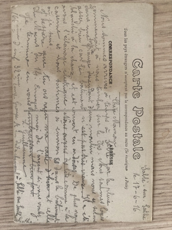 Identification d’un soldat via une carte postale de 1916 63b14510