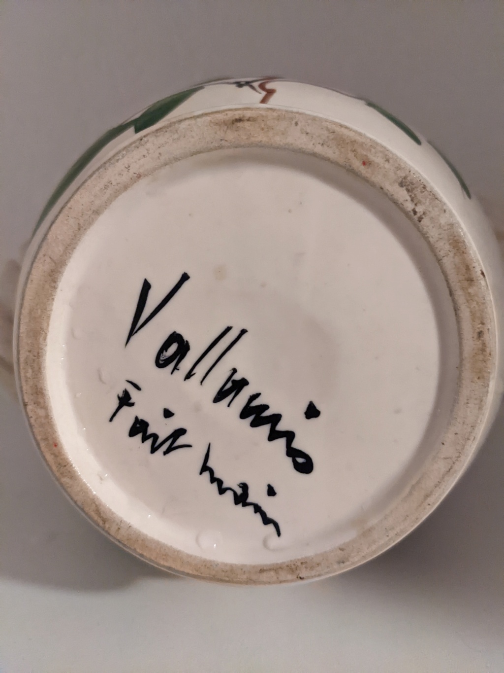 Vallauris vase avec des oiseaux peints à la main Pxl_2015