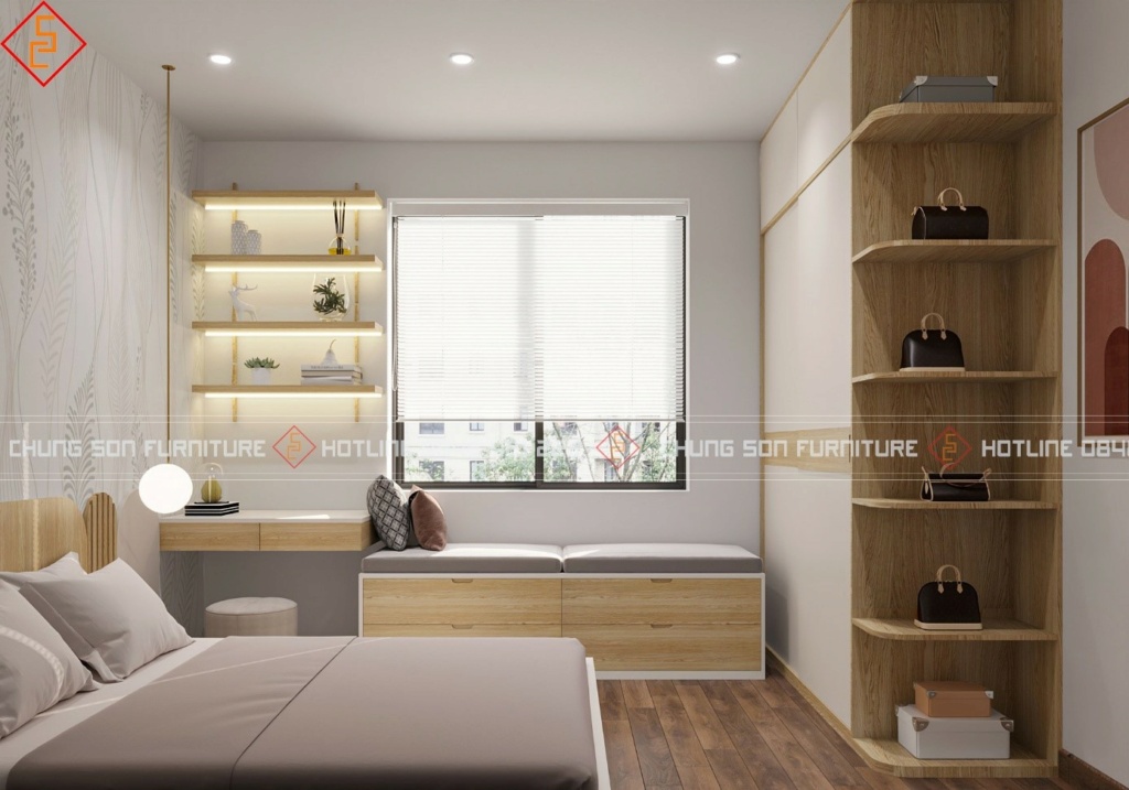 Gợi ý thiết kế nội thất phòng ngủ 16 m² 215