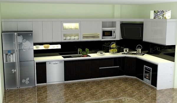 Một số mẫu tủ bếp góc xéo đẹp tối ưu cho không gian phòng bếp 523