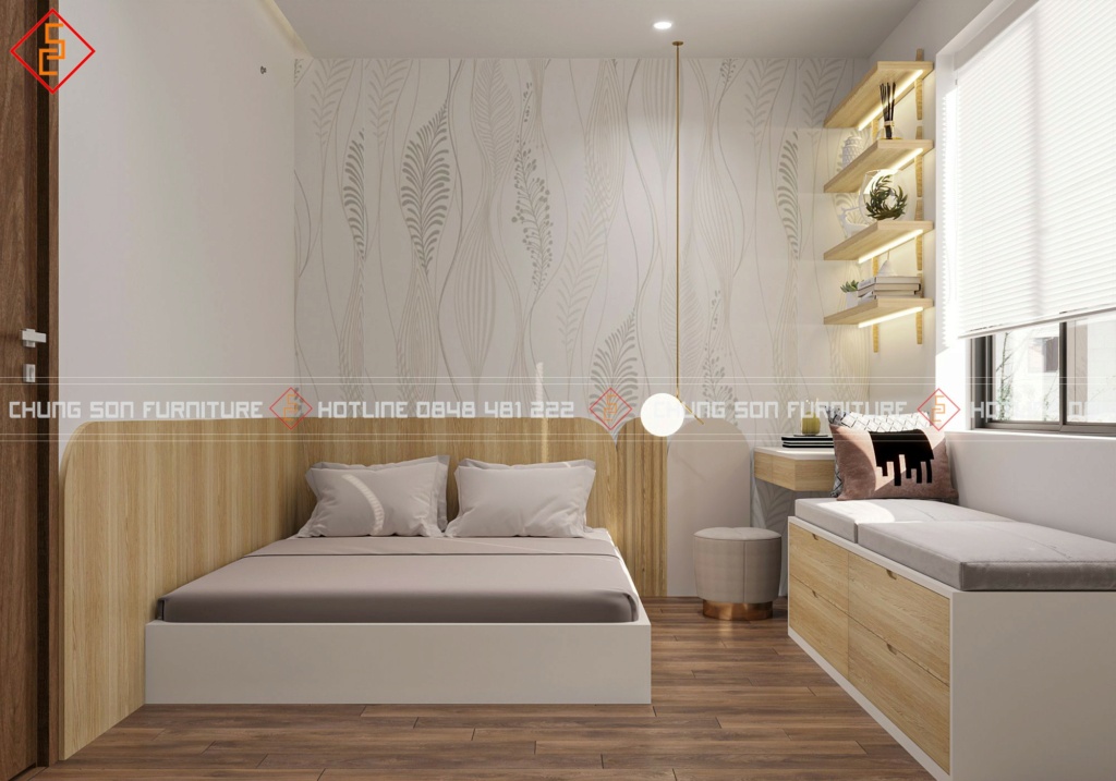Gợi ý thiết kế nội thất phòng ngủ 16 m² 714