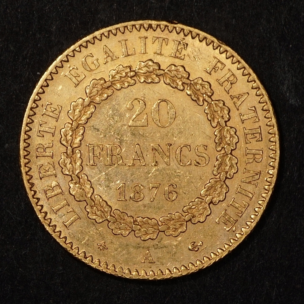 20 franc Angel 1876_a11