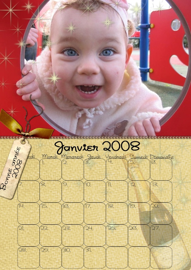 CALENDRIER 2008 DE POUNETTE ENFIN FINI ET RELIER  !!!! Calend14