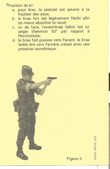 Les pistolets, Armée suisse, règlement P2410