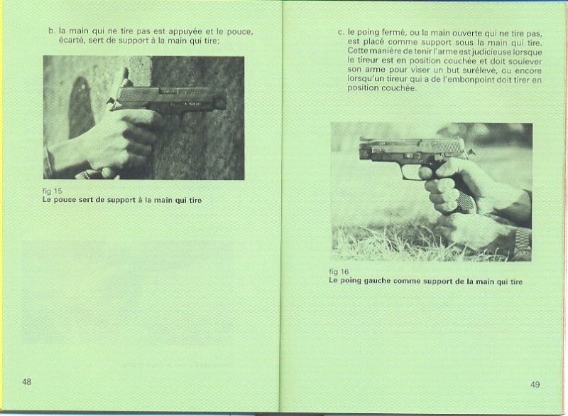 Les pistolets, Armée suisse, règlement P3110
