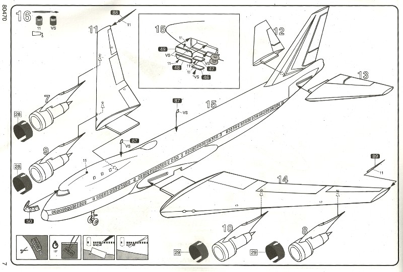 Boeing 747 Air France Heller 1/125 747-710