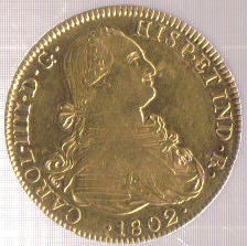 8 escudos de carlos IV, ceca Mexico 180210