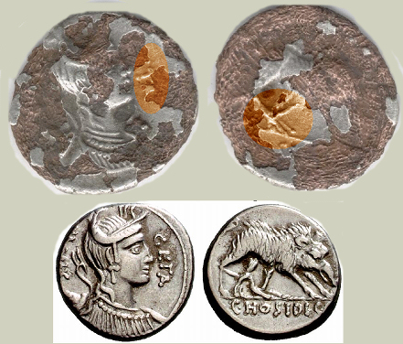 Denario forrado Gens Hosidia (Roma, 68 a.C) Geta10