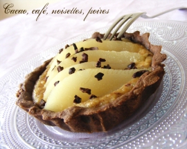 Tartelettes choco-poire, crme noisette et caf Tartel10