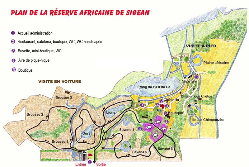 Réserve Africaine de Sigean, Languedoc-Roussillon, France Planpa10