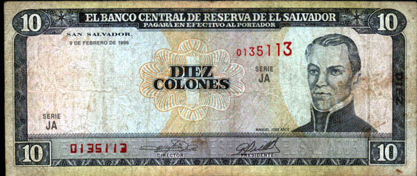 10 Colones (El Salvador, 1996) 10_col10