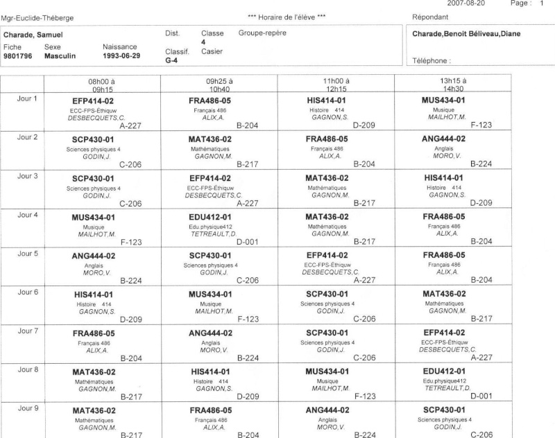 Horaire! Horair10