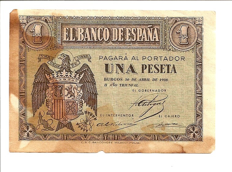 una peseta del 1938 Escane10