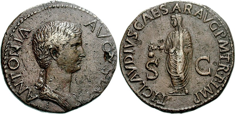 Dupondio de Claudio I (TI CLAVDIVS CAESAR AVG P M TR P IMP) 75000910