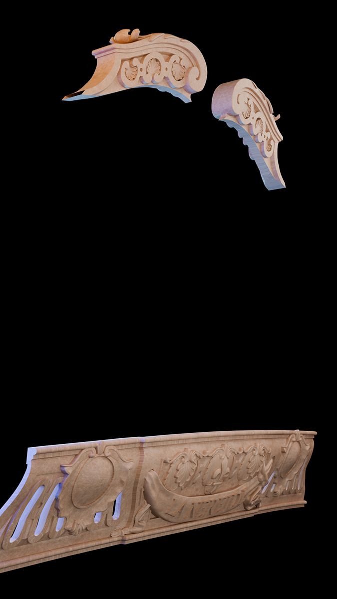 Frégate Néréide : Figure de proue et château arrière [rendu 3D] de Nihok - Page 2 0510