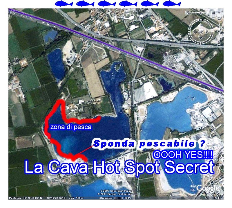 dal satellite immagine della cava hot spot secret Cava1010