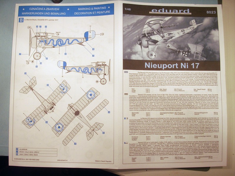 [Eduard] Nieuport Ni 17 Pict0060