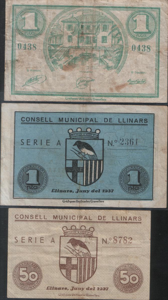 Billetes Municipales Republicanos de Catalunya 1937 B212