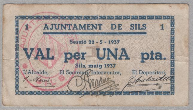 Billetes Municipales Republicanos de Catalunya 1937 - Página 2 Sils-110